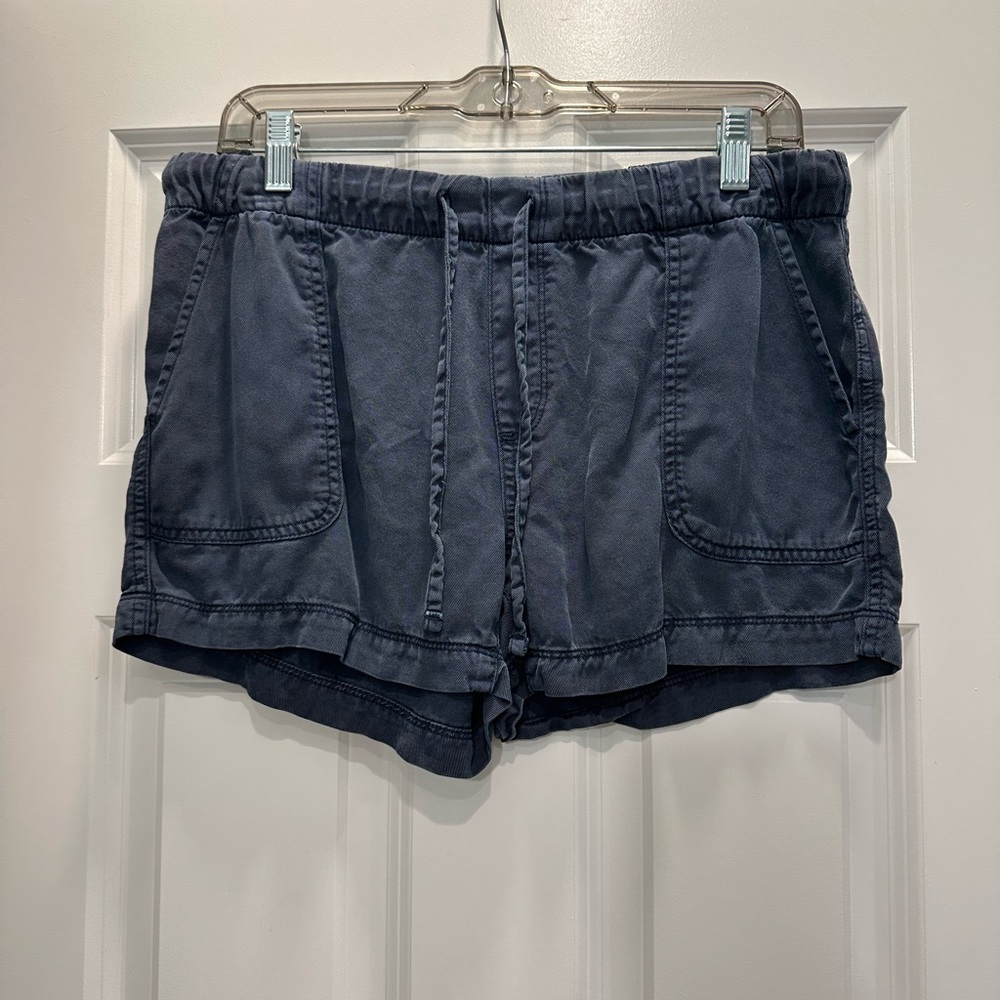GAP Women's Drawstring Shorts - Slate Blue and Gray